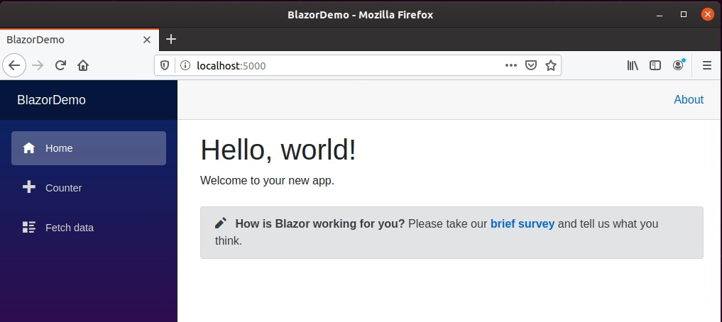 Blazor in Linux