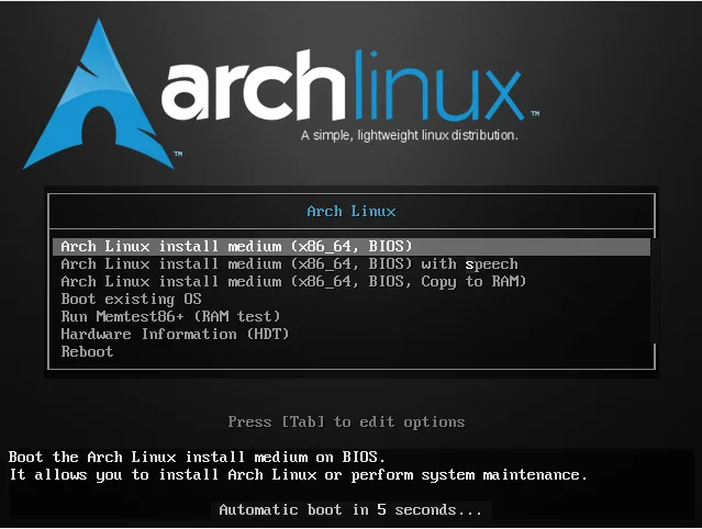 How to install Linux with Arch Linux installer