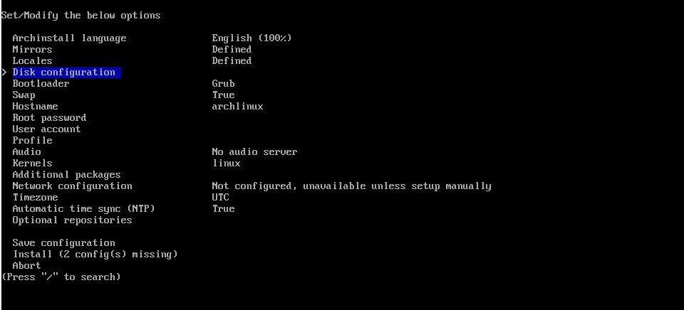 How to install Linux with Arch Linux installer