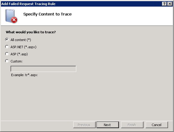 failed request tracing