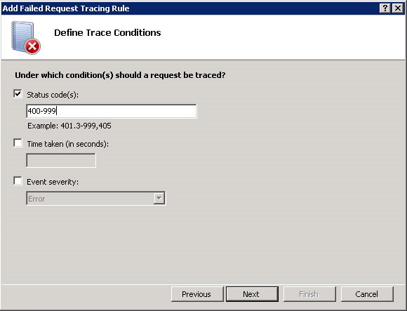 failed request tracing