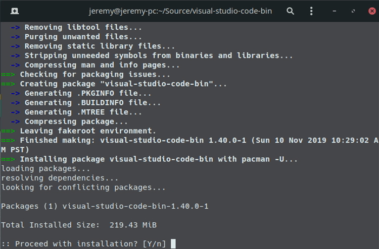 Golang on Manjaro