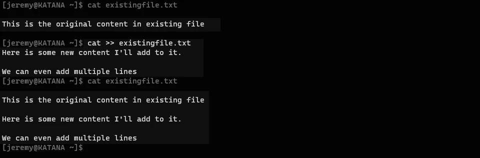 “What is the cat command in Linux?”