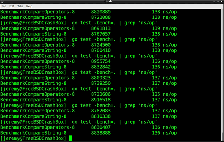 Optimizing String Compare in Go