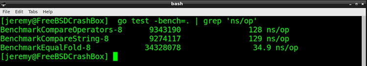 Optimizing String Compare in Go