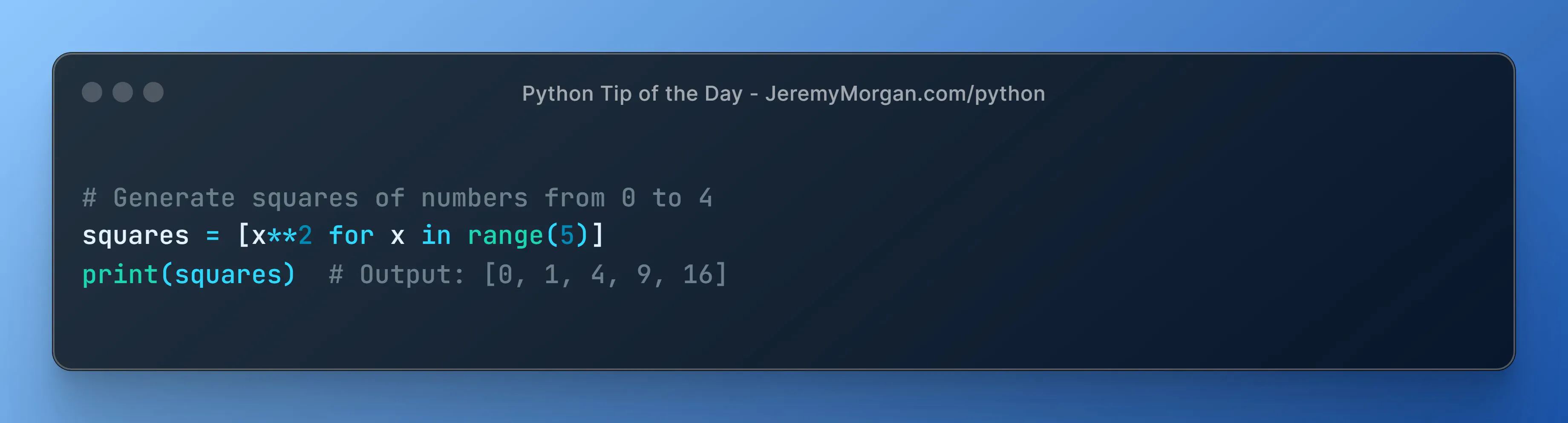 “Python Tip of the Day: Simplify Loops with List Comprehensions”