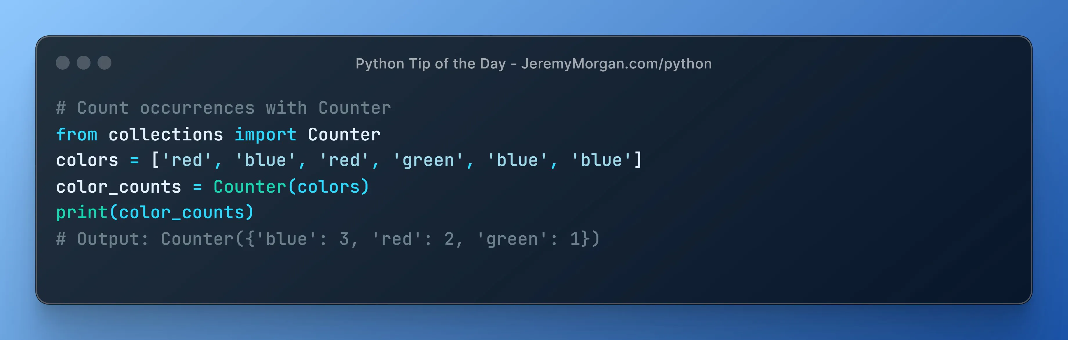 “Python Tip of the Day: Specialized Containers with collections Module”
