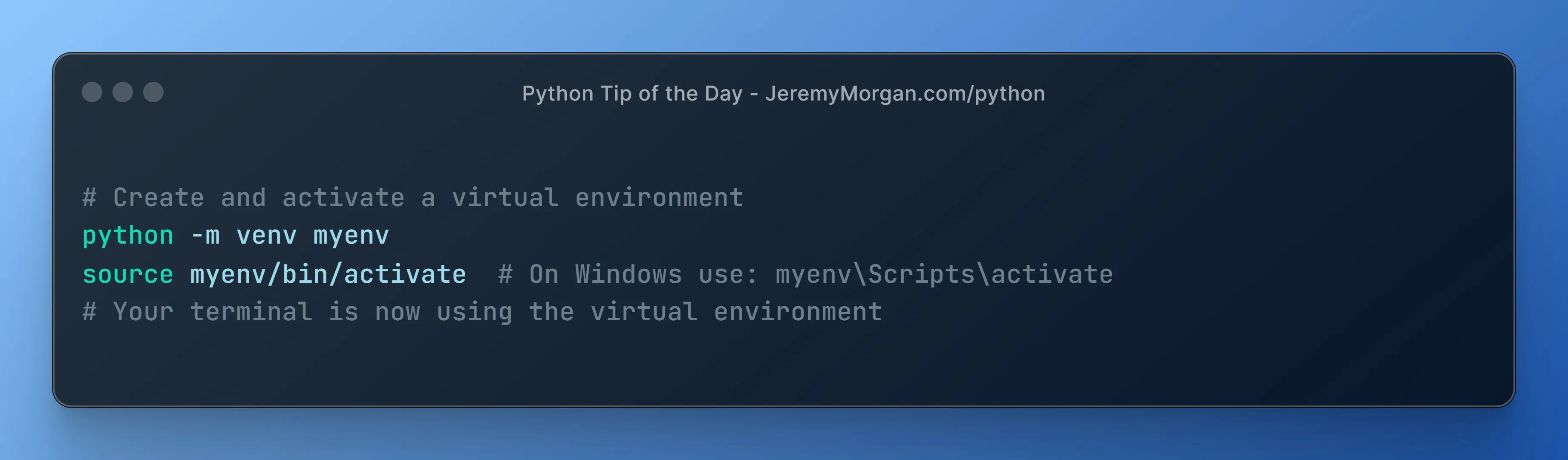 “Python Tip of the Day: Isolate Projects with Virtual Environments”