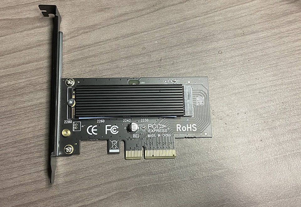 Review: MHQJRH NVMe to PCIe Adapter