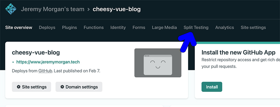 Split Testing Jamstack Sites with Netlify