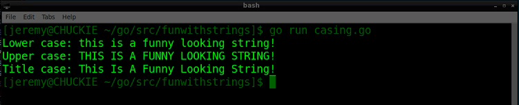 String Handling Golang