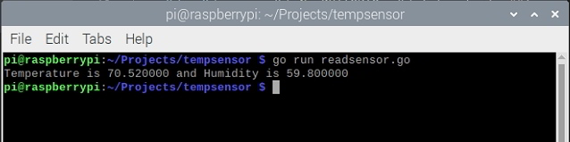 Temperature from Raspberry Pi with Go