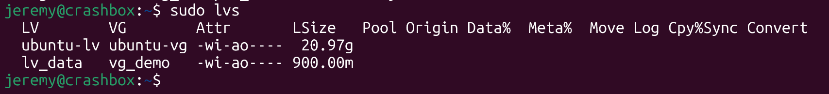 LVM Versioning in Ubuntu
