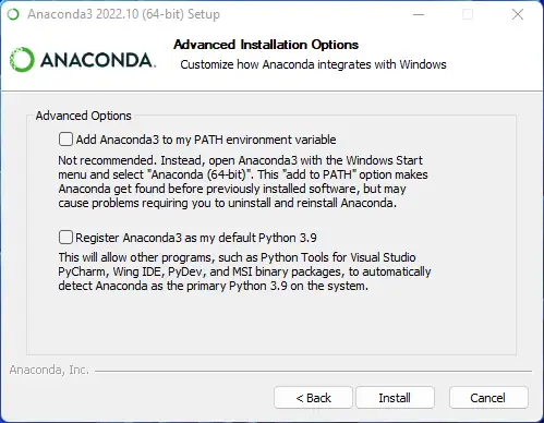 How to install Anaconda Windows 11